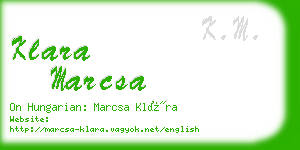 klara marcsa business card